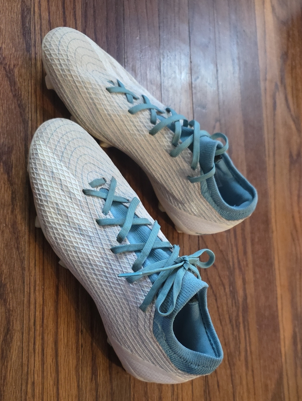 Adidas X Speedportal.3 FG Women's Soccer Cleats in Light Blue and White